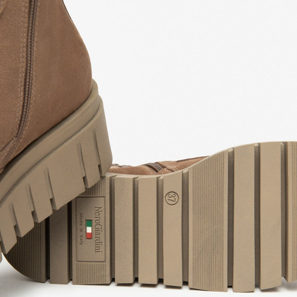 NeroGiardini Suede combat boots I514911D