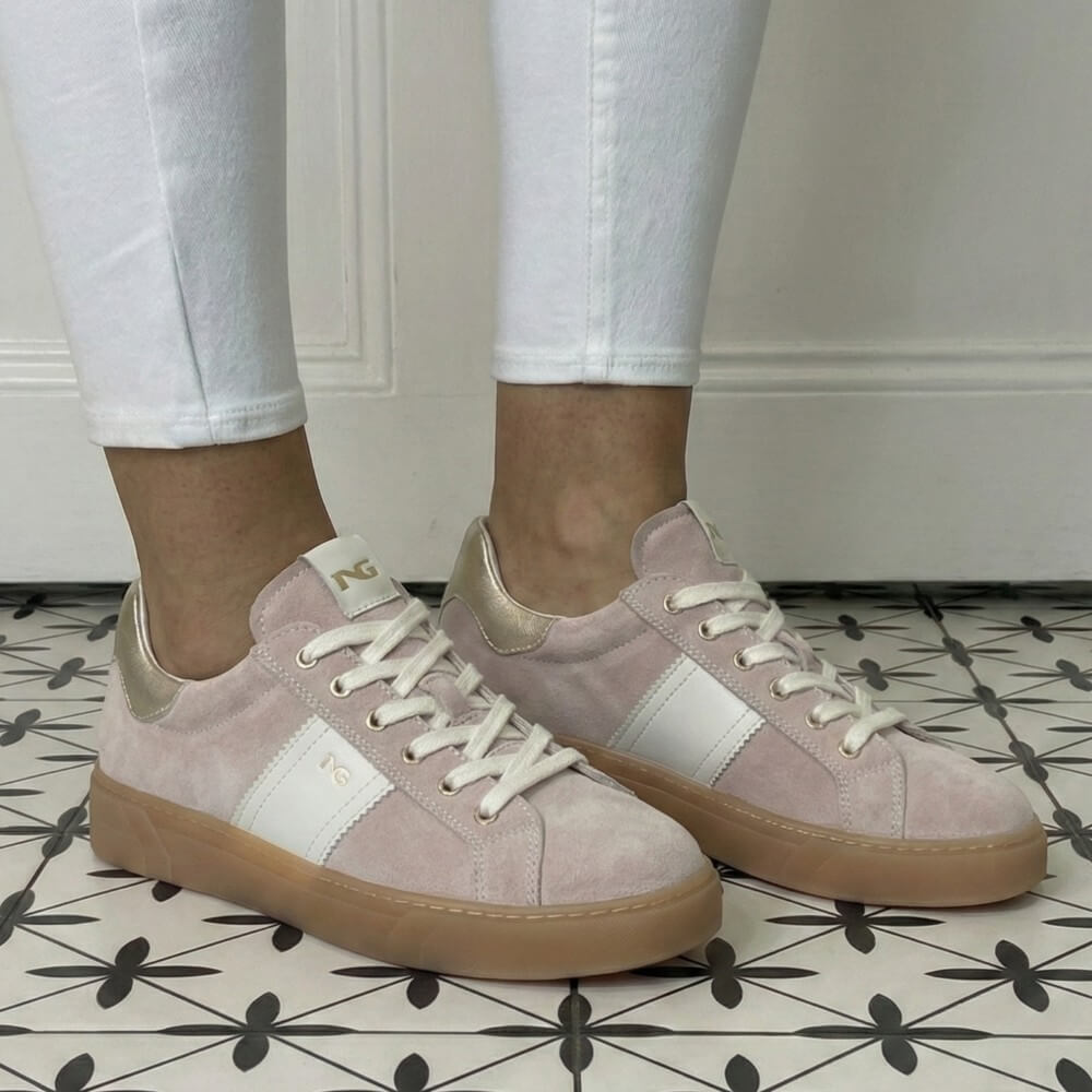 NeroGiardini E513005D Gum Sole Trainers Beige Suede