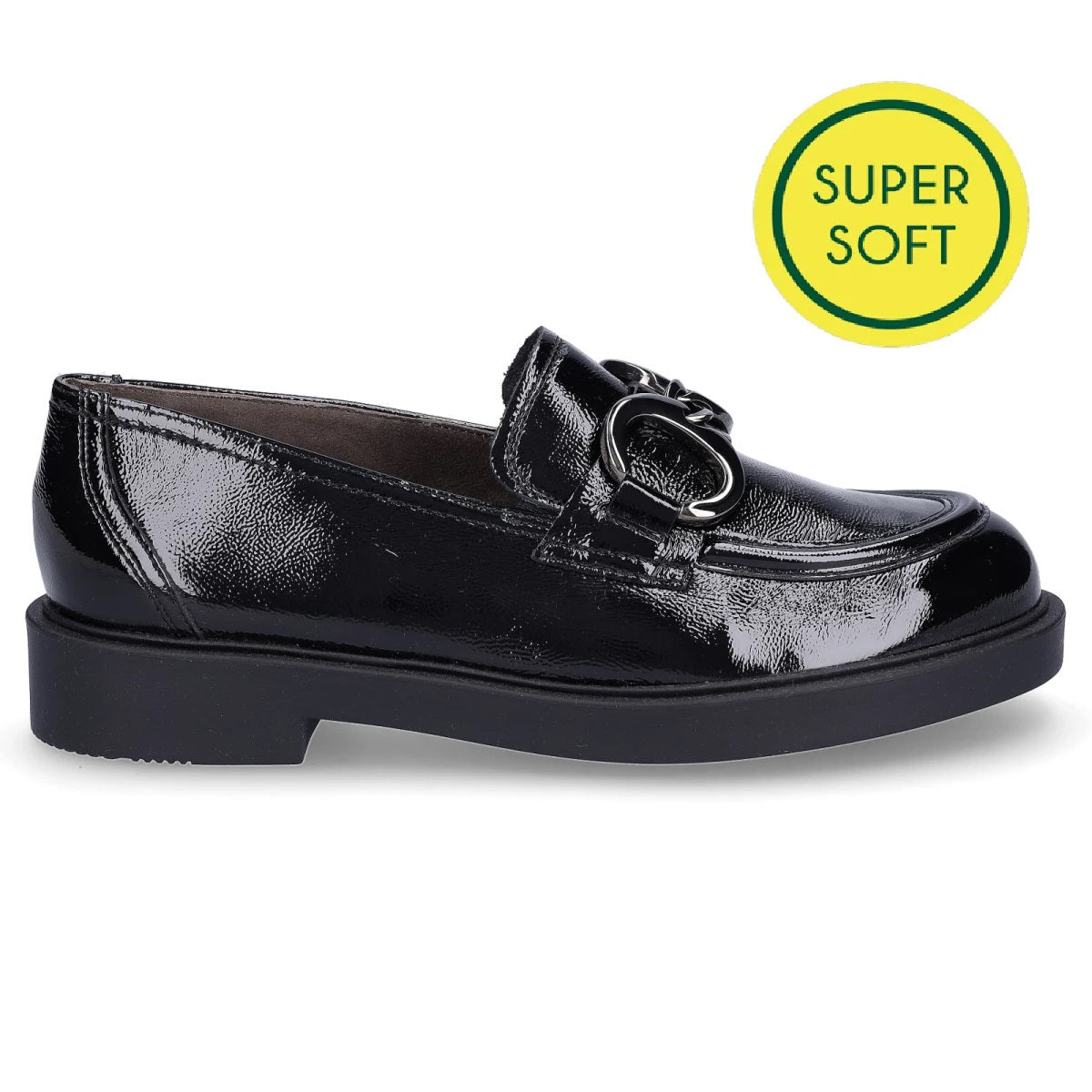 PAUL GREEN 1008 Chunky Loafer-BLACK PATENT