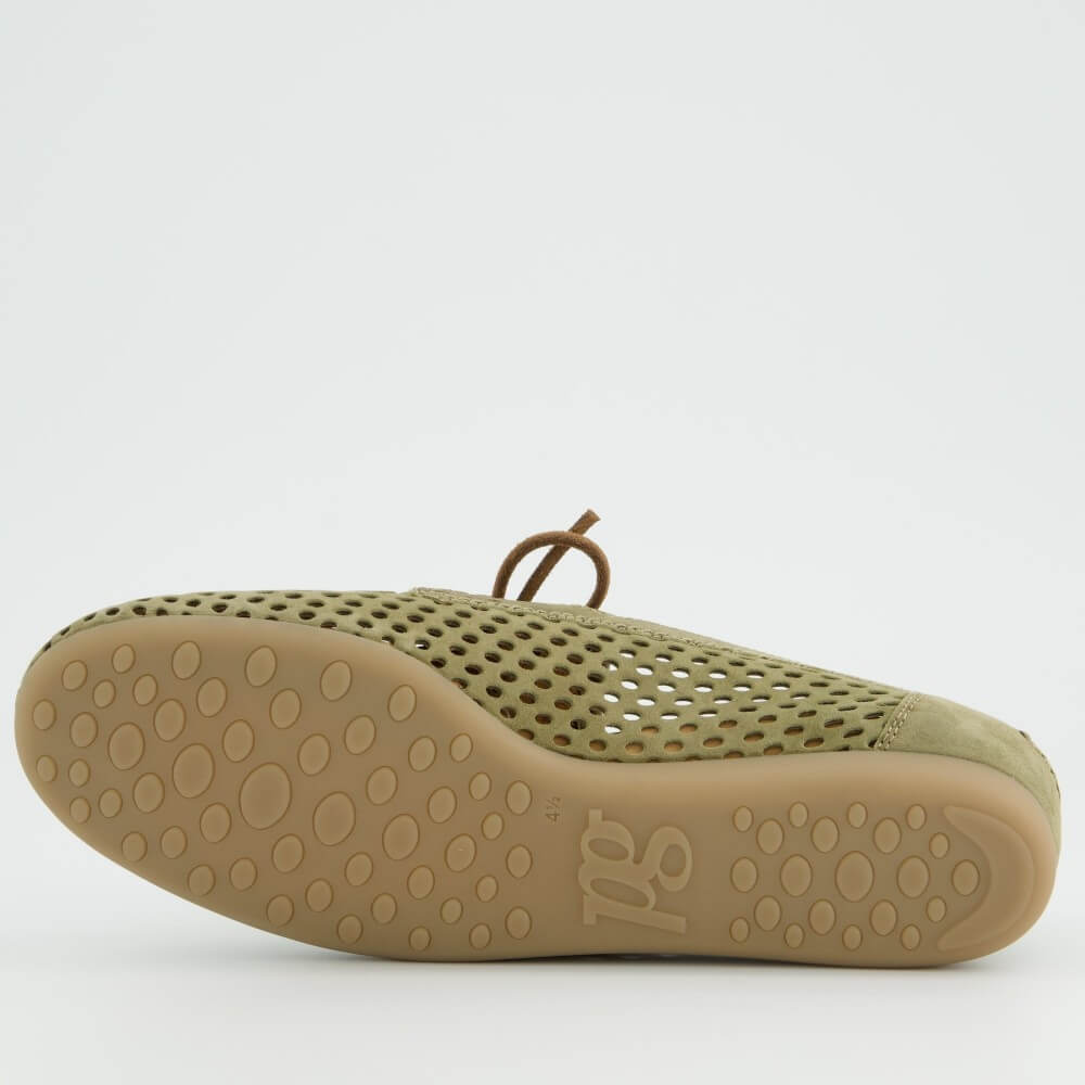 Paul Green 1218 Pistachio Green Suede Moccasins