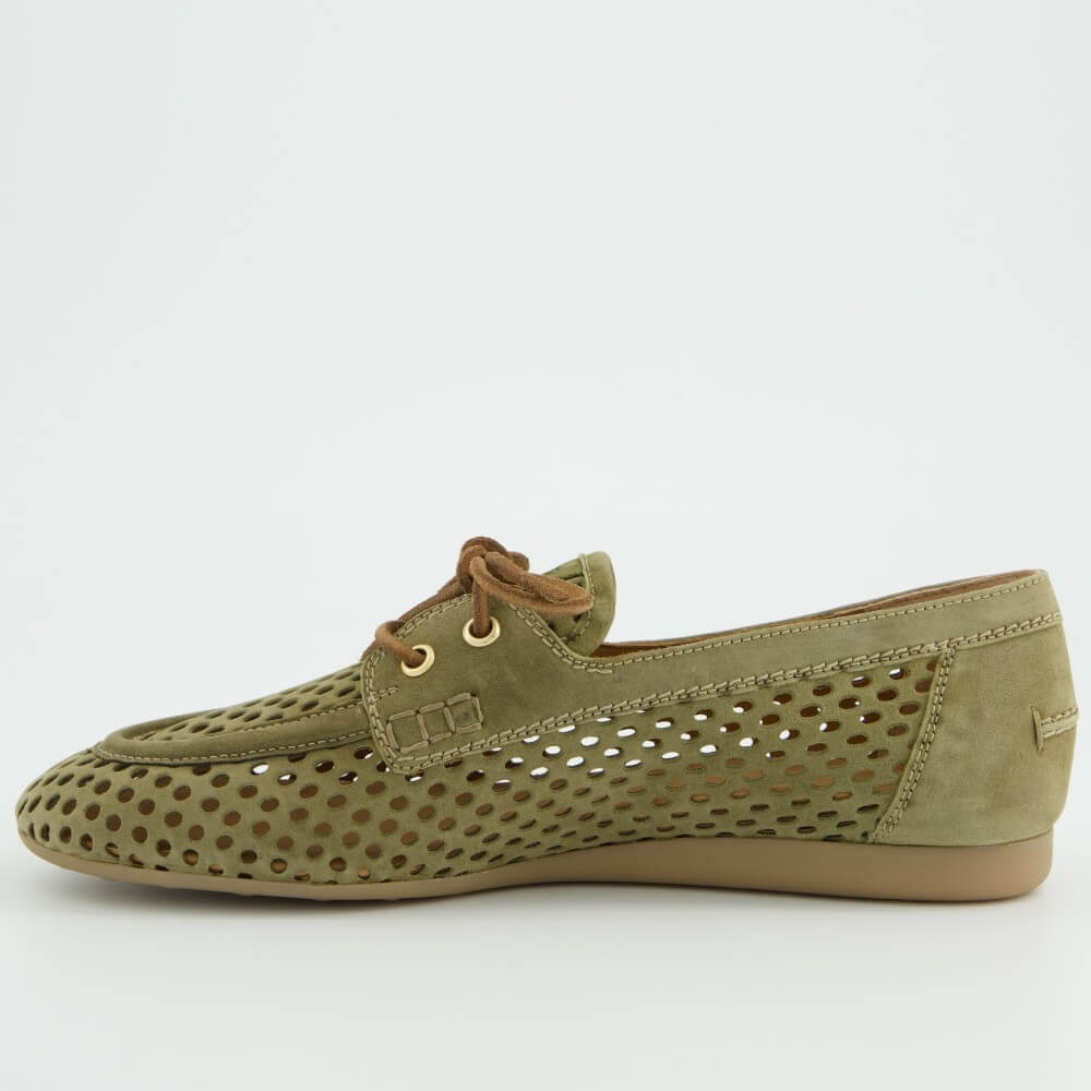 Paul Green 1218 Pistachio Green Suede Moccasins