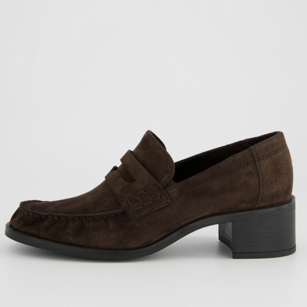 Paul Green 1260 Supersoft Block Heel Mocca Brown Suede Loafers