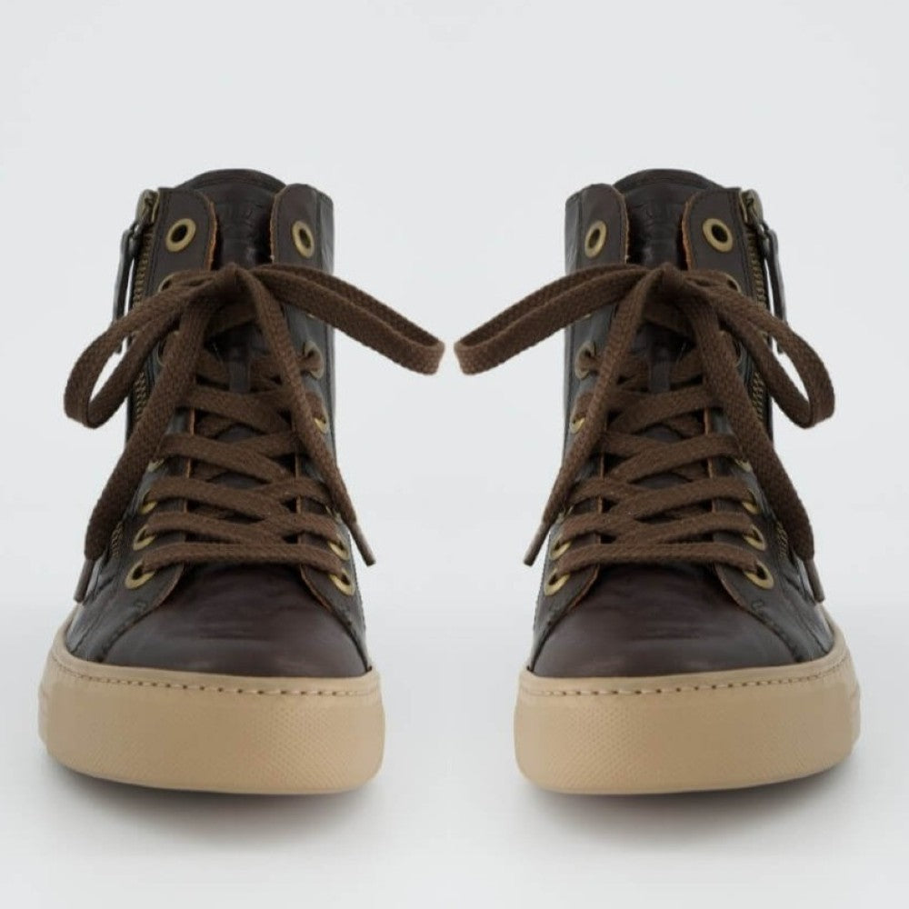 Paul Green 4024 Supersoft Moro Brown Leather Hi-Top
