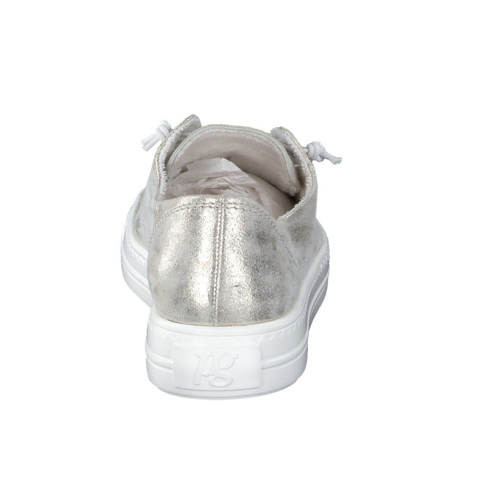 Paul Green 4081 Elastic Lace Sneaker Metallic Mineral