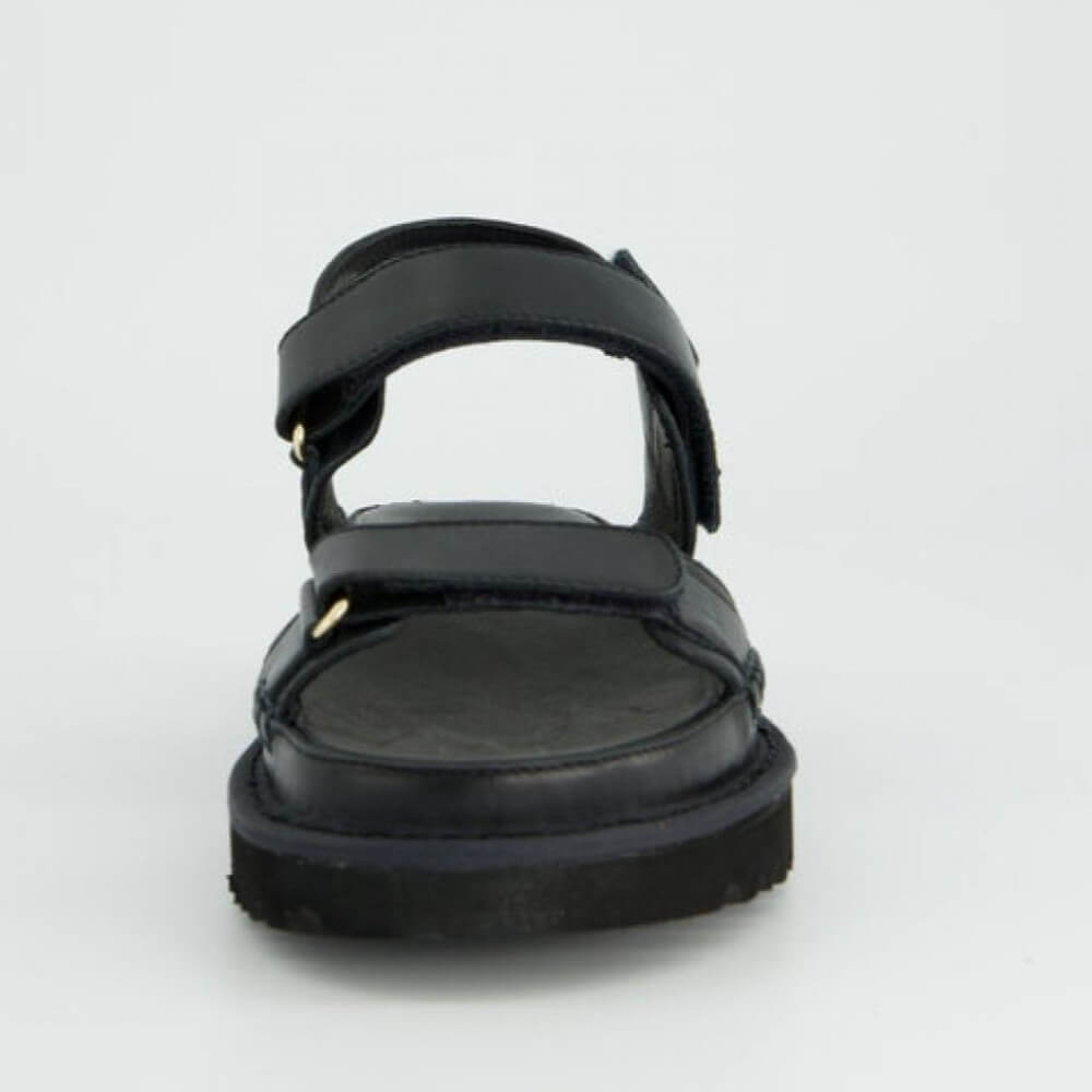 Paul Green 6175 Black sandal with multiple straps on a light grey background