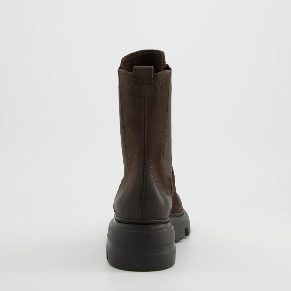 Paul Green 8287 Centre Zip Mocca Brown Nubuck Ankle Boot