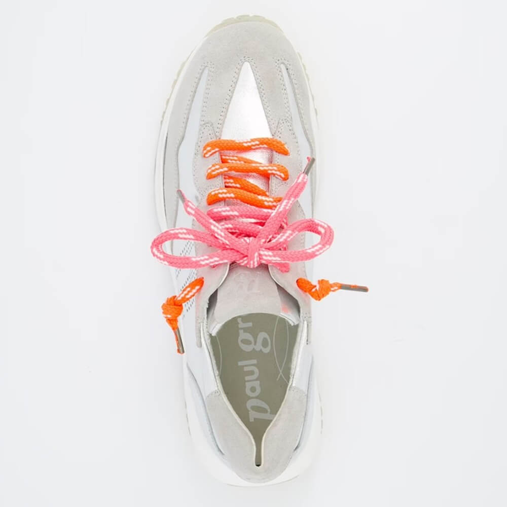 Paul Green Leather Trainer 5463-SILVER