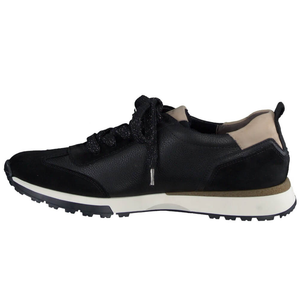 Paul Green Super Soft Leather Trainers 5392-BLACK