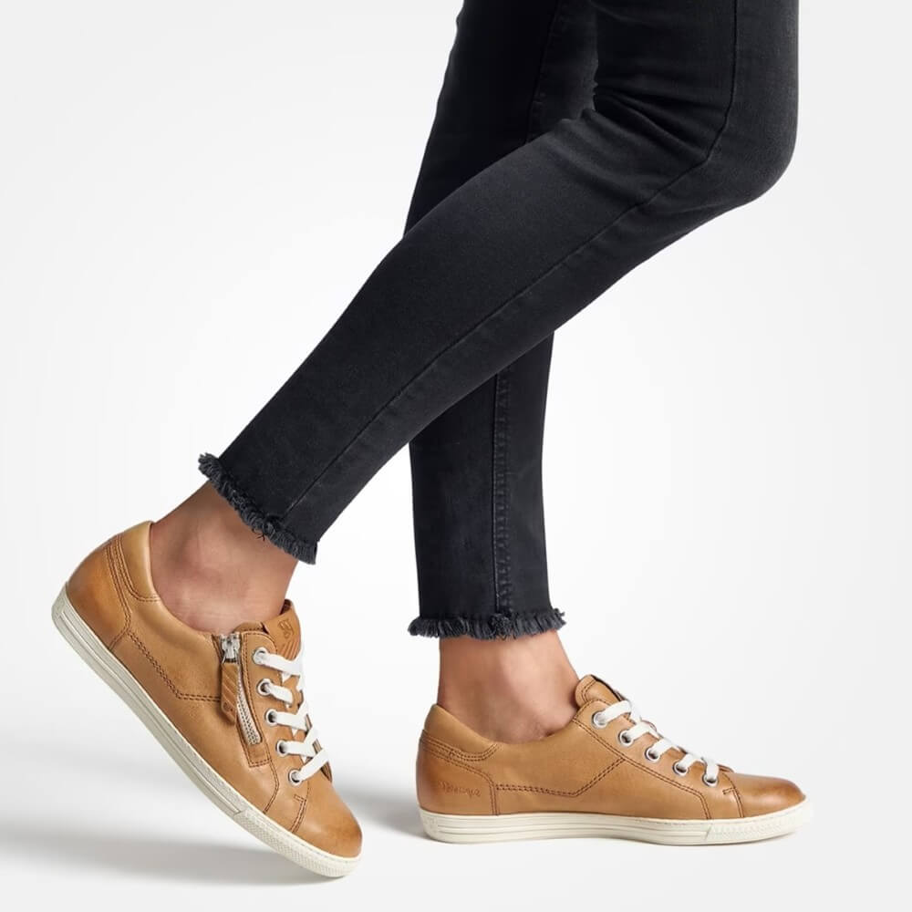 Paul Green Supersoft Trainers 4940-TAN Leather