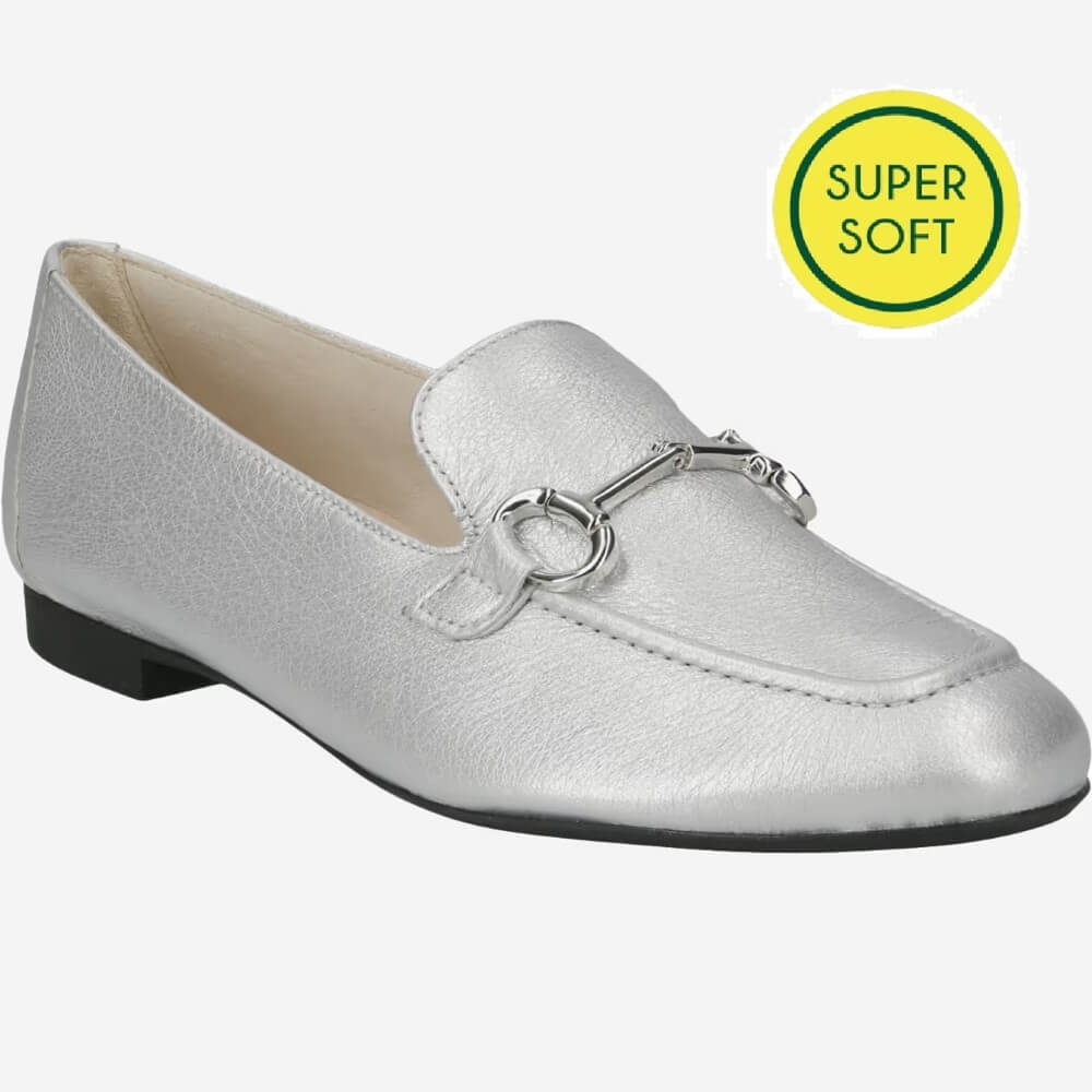 Paul Green 2596 Supersoft Loafer-SILVER