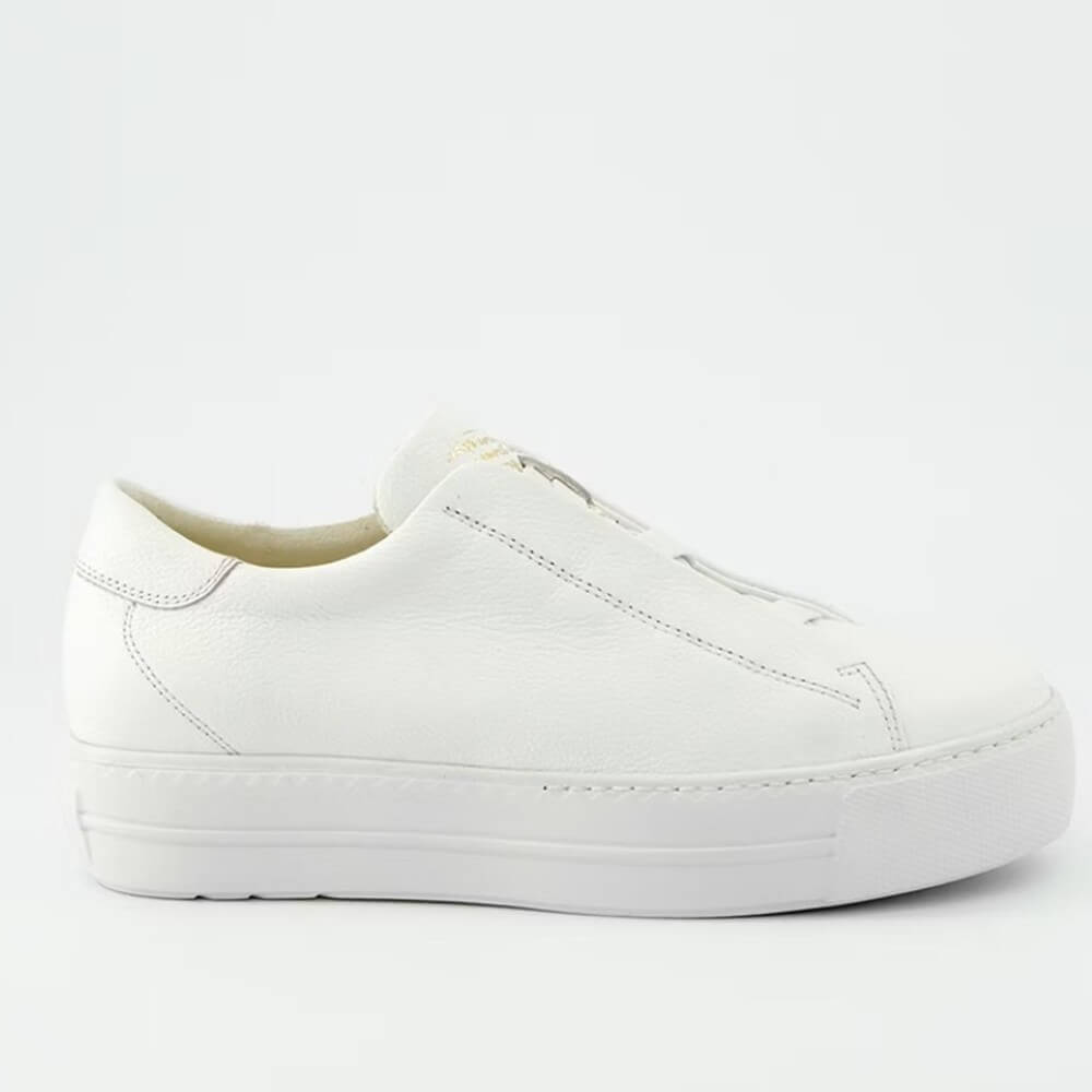 white leather slip-on trainers