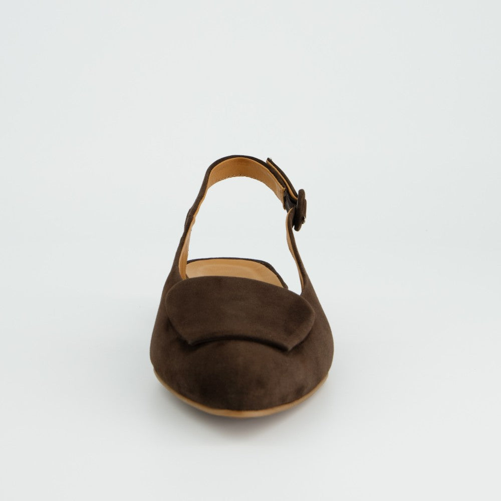 Paul Green 6090 Slingback Brown Suede