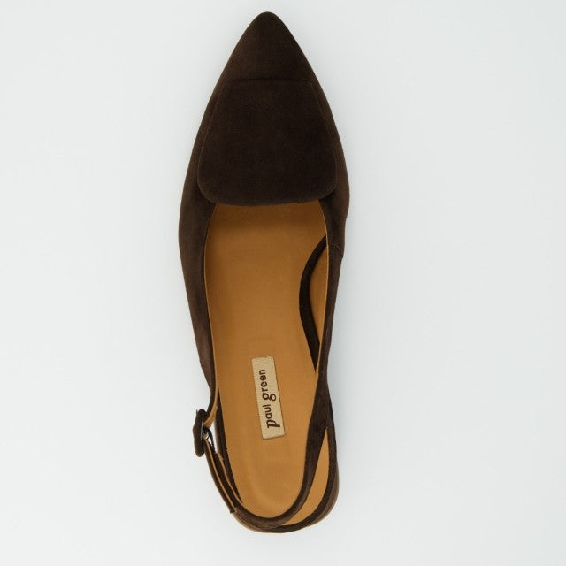 Paul Green 6090 Slingback Brown Suede