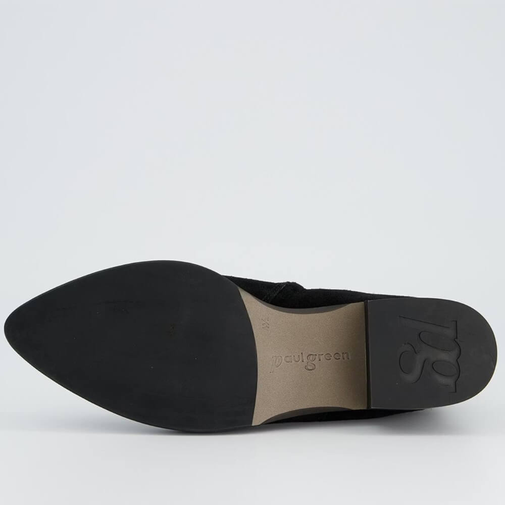 Paul Green Suede Chelsea Boots 8271 Black