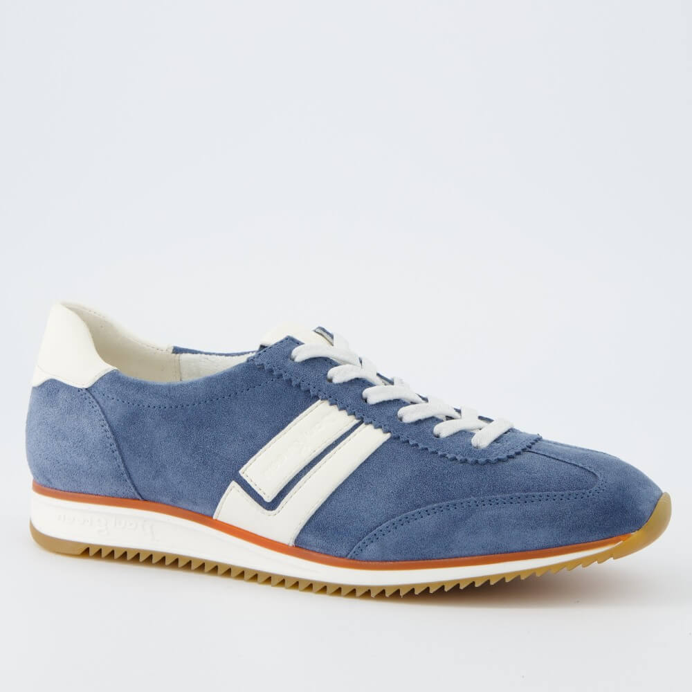 Paul Green Super Soft Leather Trainers 5453 Blue Suede