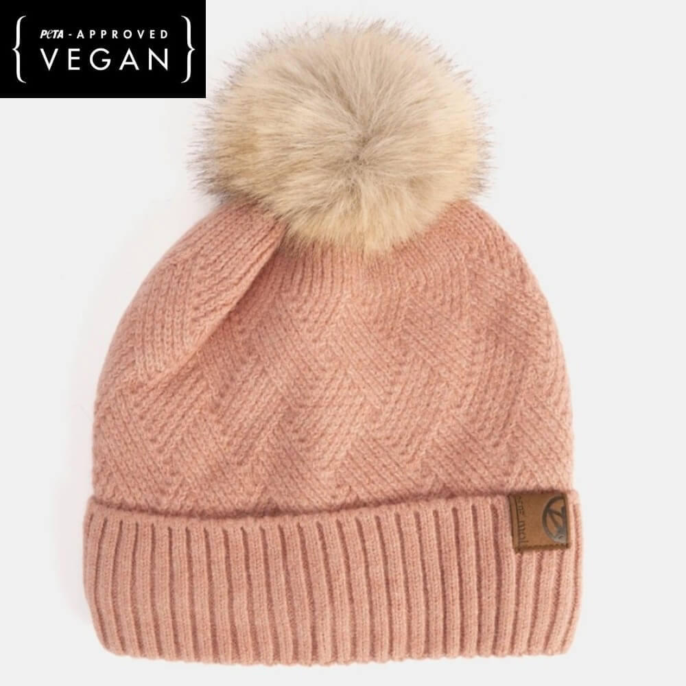 Rose Pink Hat Gloves and scarf set Vegan