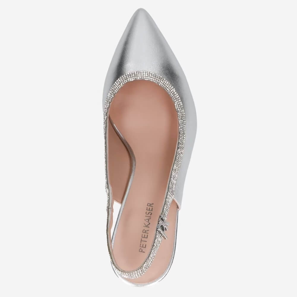 Peter Kaiser Slingback 9-79641 Silver Leather