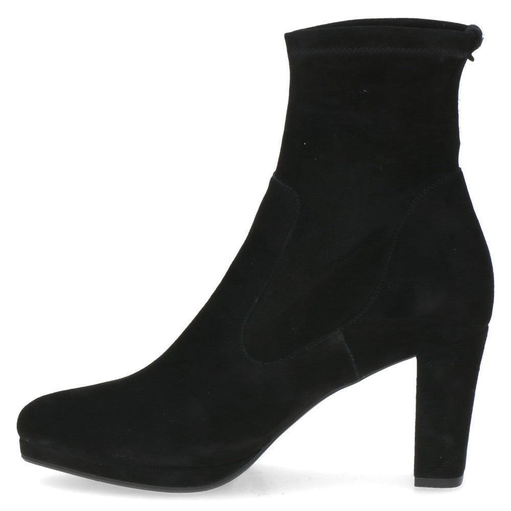 Black Suede Ankle Boot on a block heel Peter Kaiser