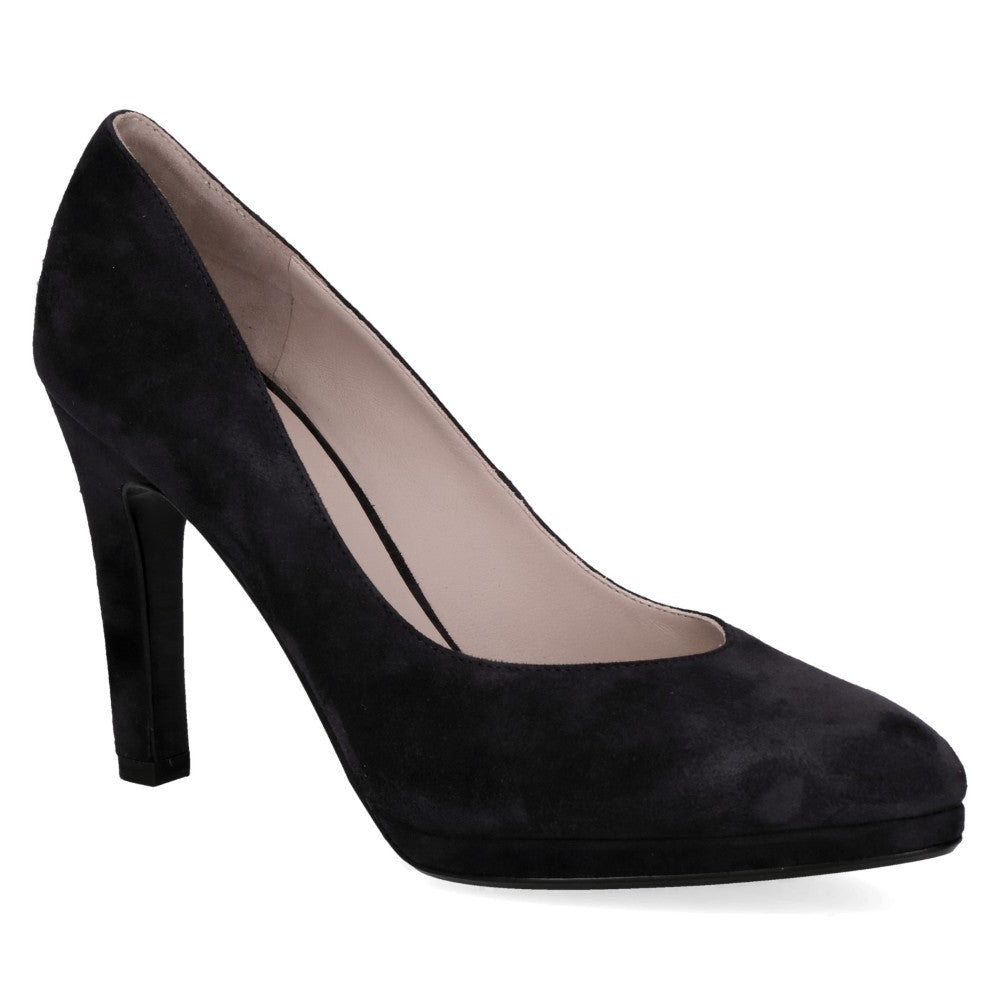Black Suede Stiletto Court Shoe Peter Kaiser