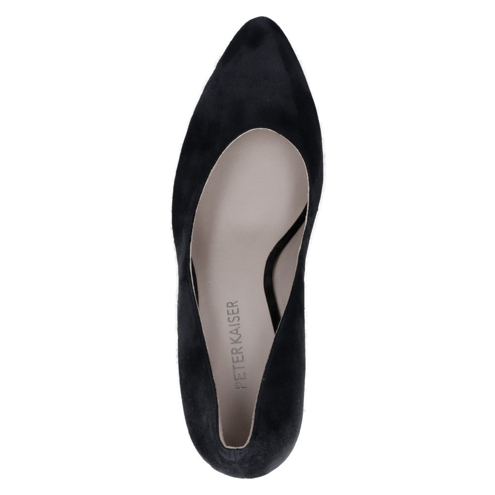 Black Suede Stiletto Court Shoe Peter Kaiser