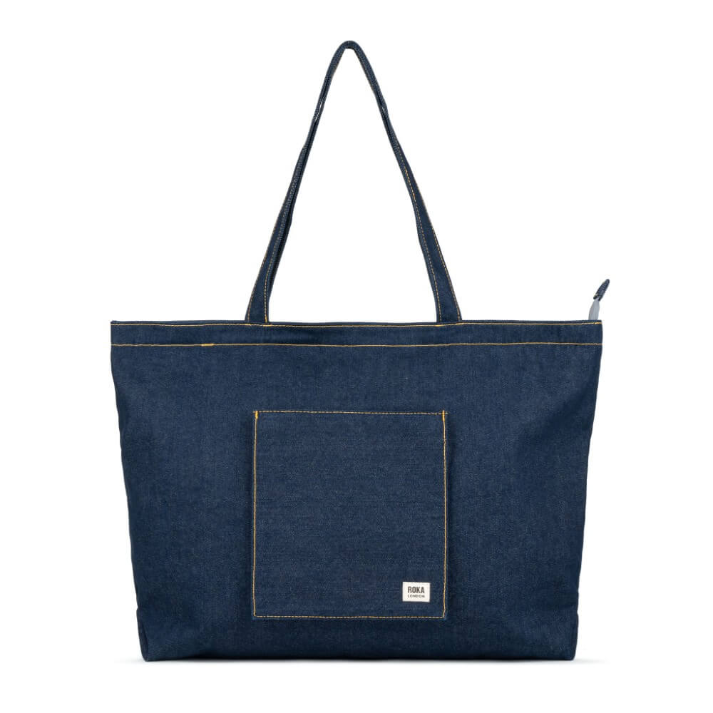 ROKA PORTOBELLO TOTE Denim Blue Wash