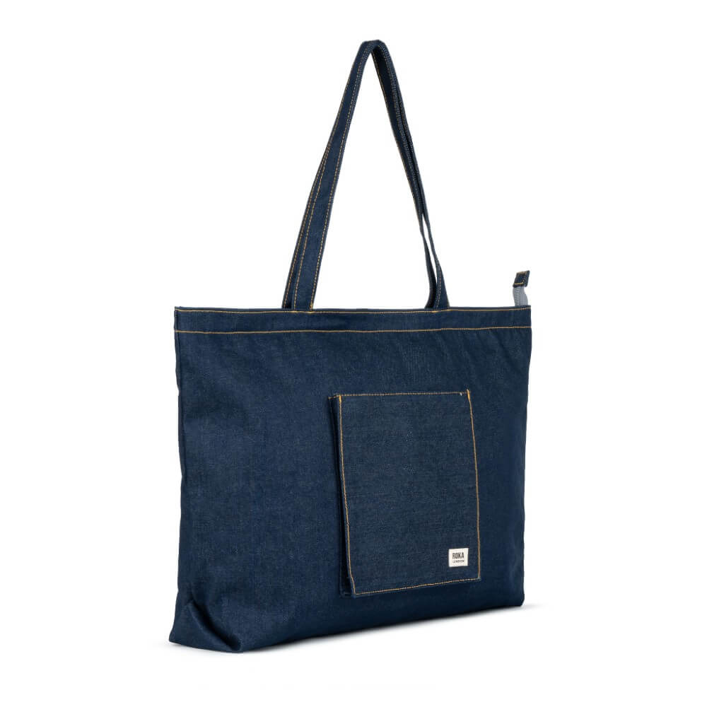 ROKA PORTOBELLO TOTE Denim Blue Wash