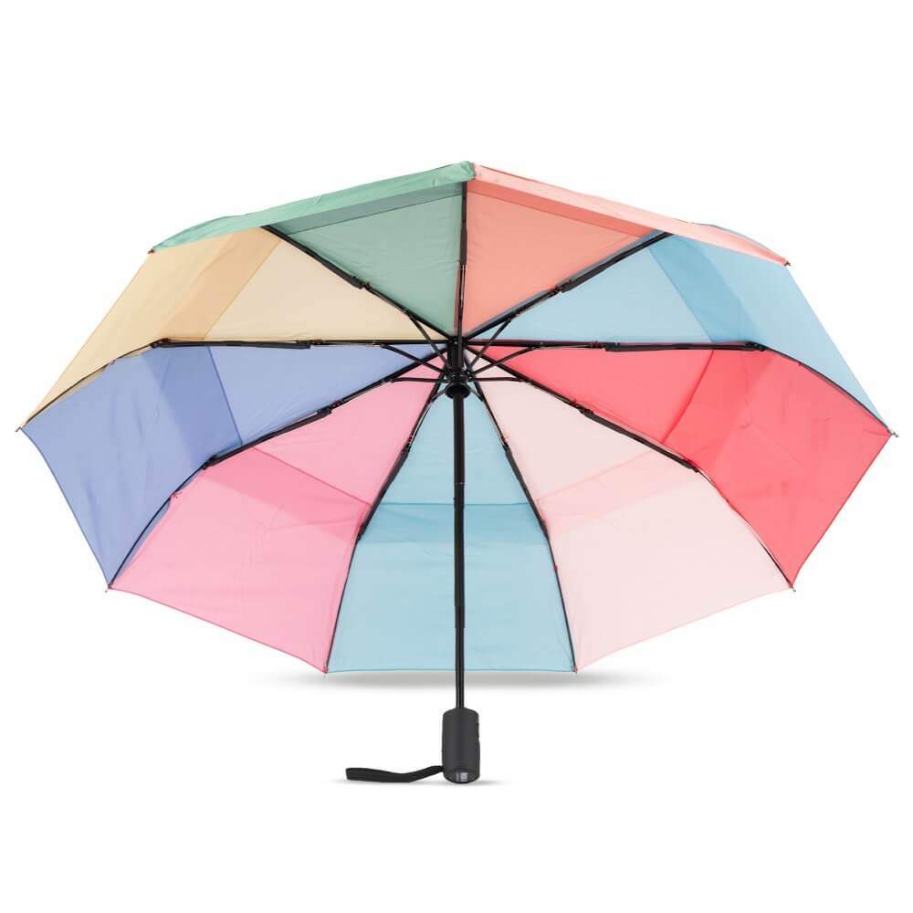 Roka Waterloo Umbrella Sustainable Nylon-Bright Rainbow