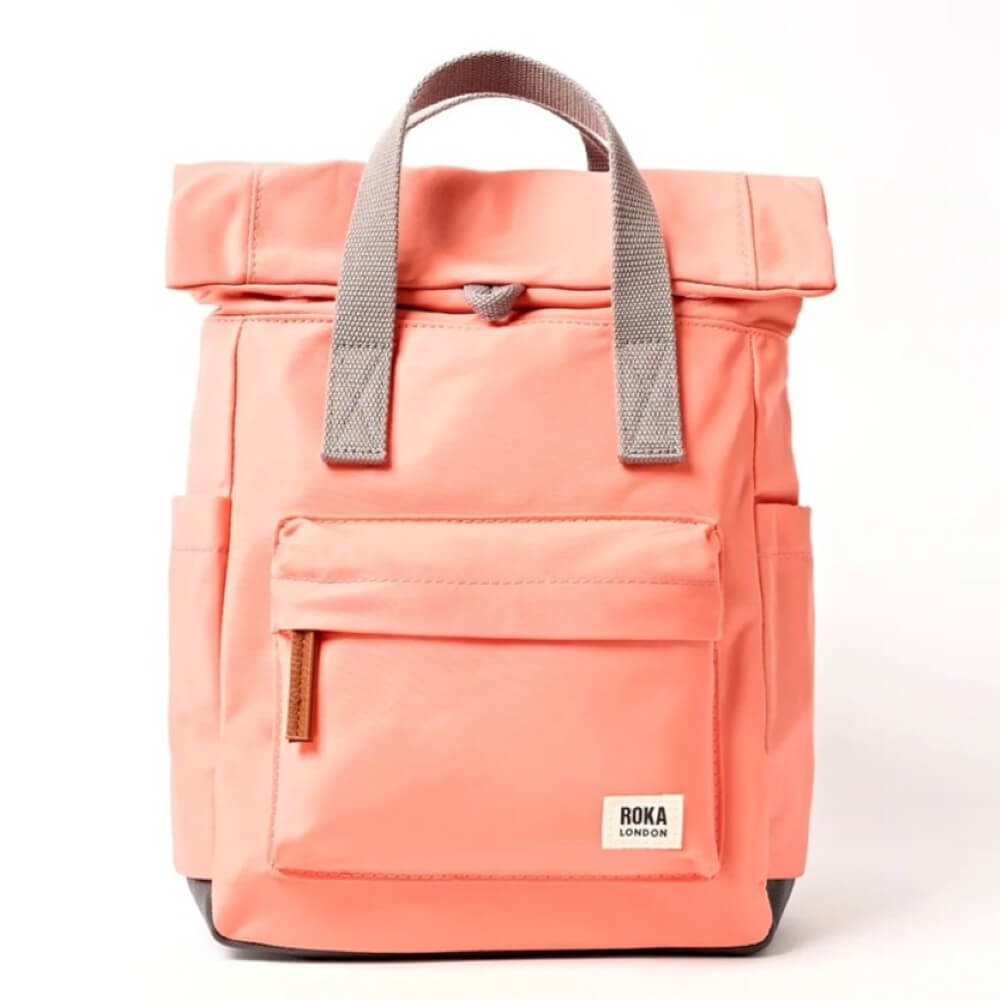 Roka Coral backpack with gray straps on a white background