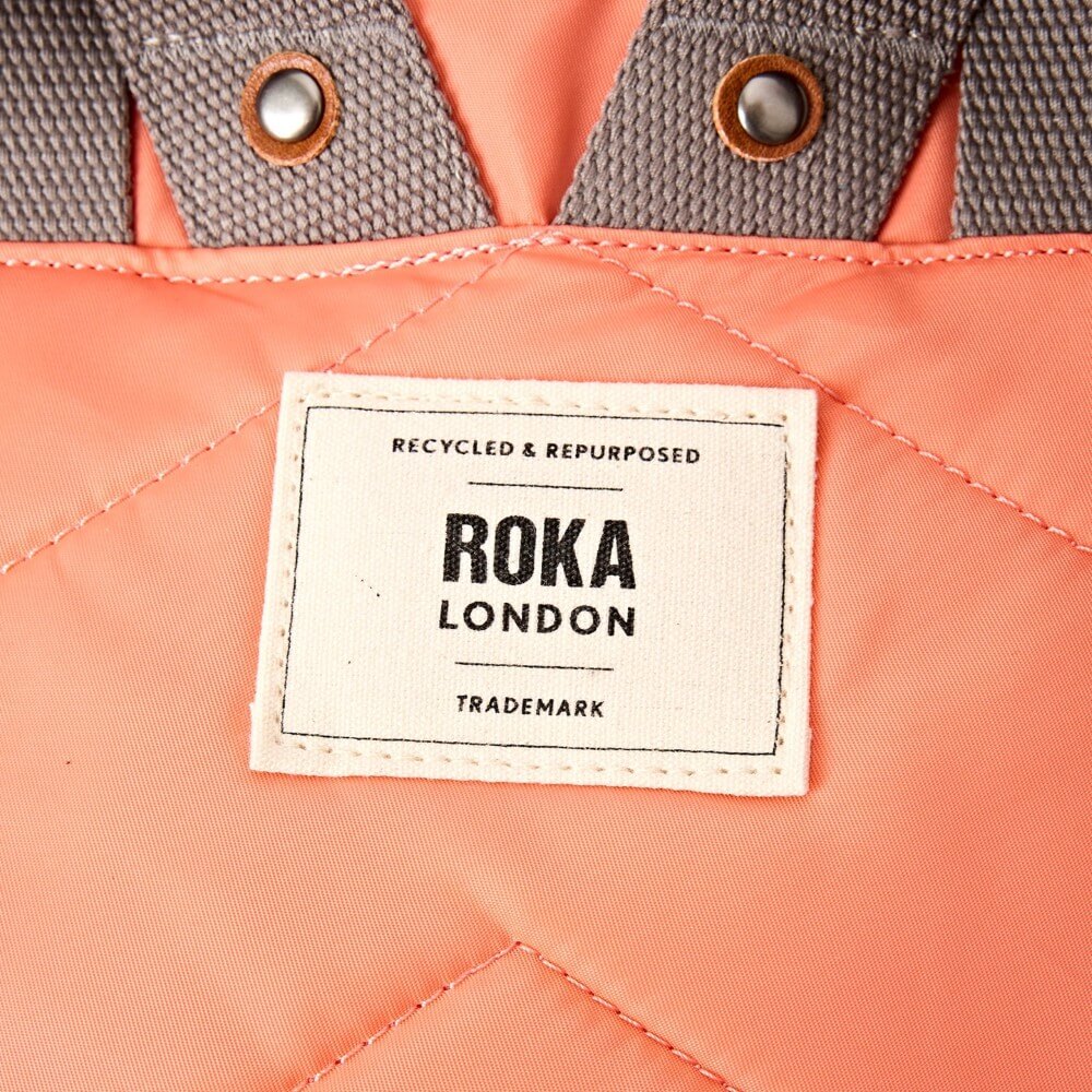 Roka Canfield Roll Top Backpack Small in Sugar Coral Nylon