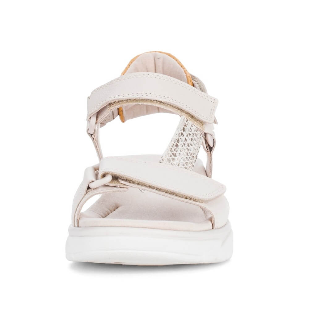 Rollingsoft cream walking sandal on a white background