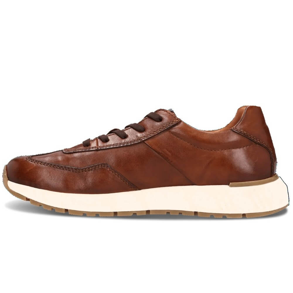 Salamander Cognac leather sneaker with white sole