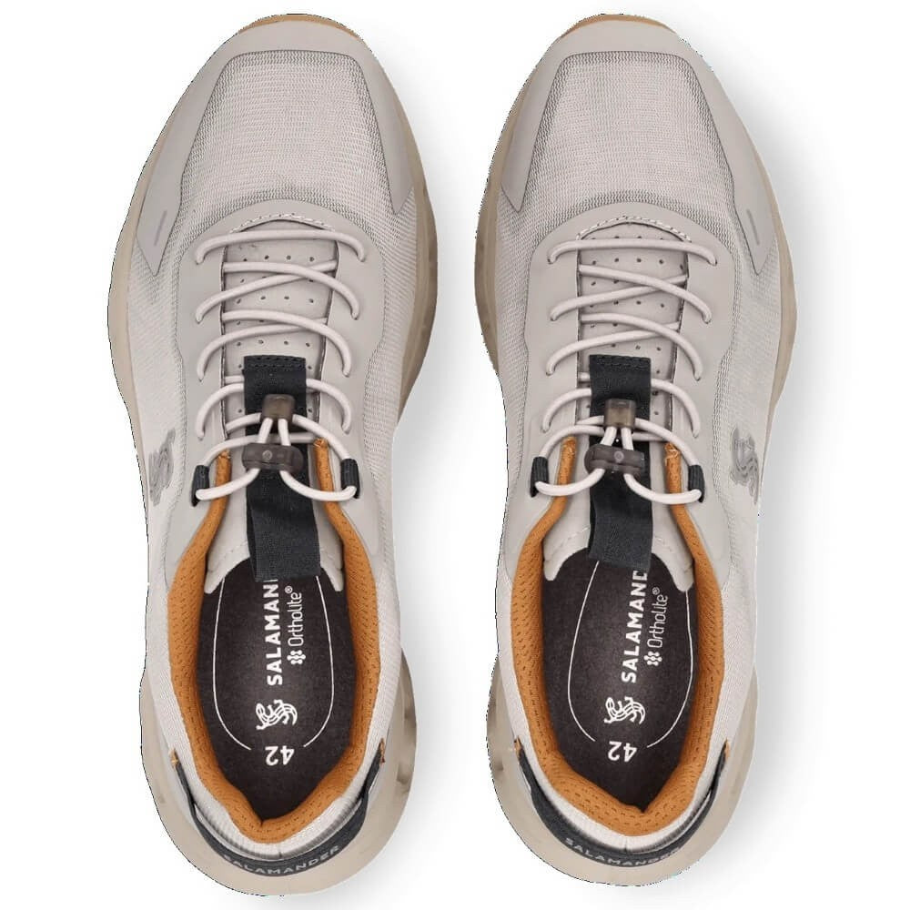 Pair of Salamander Light Grey Gents Sneakers on a white background