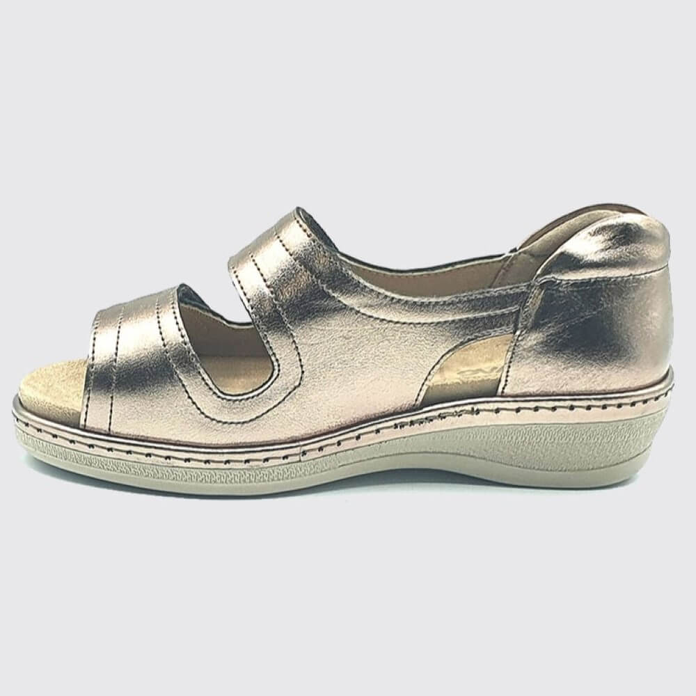 Suave Emily Velcro Sandal-BRONZE