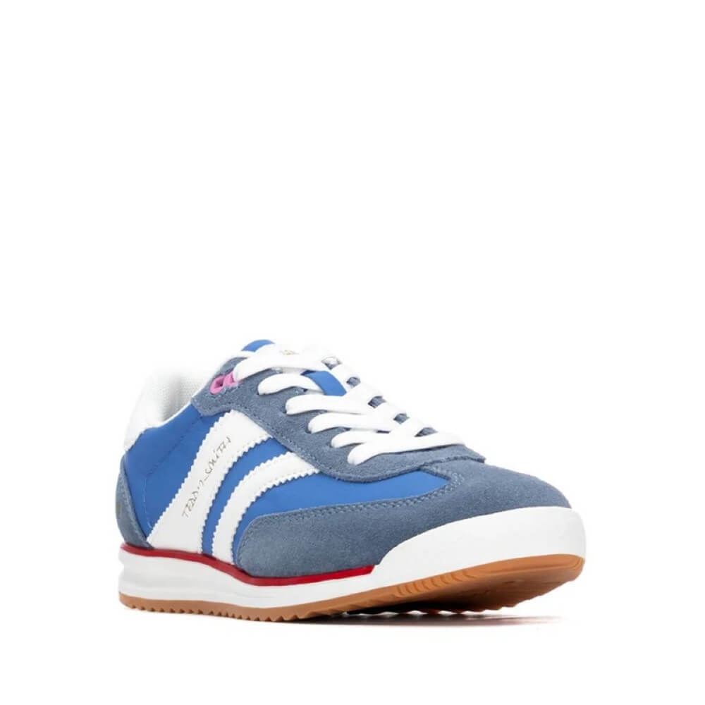 Blue sneaker with white stripes on a white background Teddy Smith Sneaker 120320 Azul