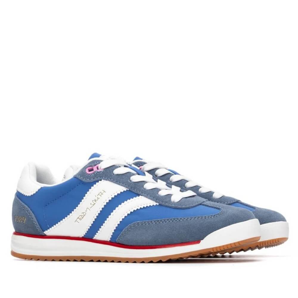 Blue sneaker with white stripes on a white background Teddy Smith Sneaker 120320 Azul