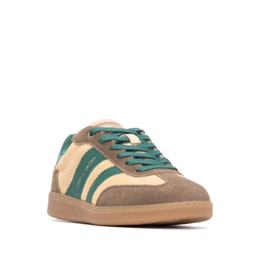 Beige and green sneaker with 'Teddy Smith' branding on a white background Teddy Smith Sneakers 120235 Beige