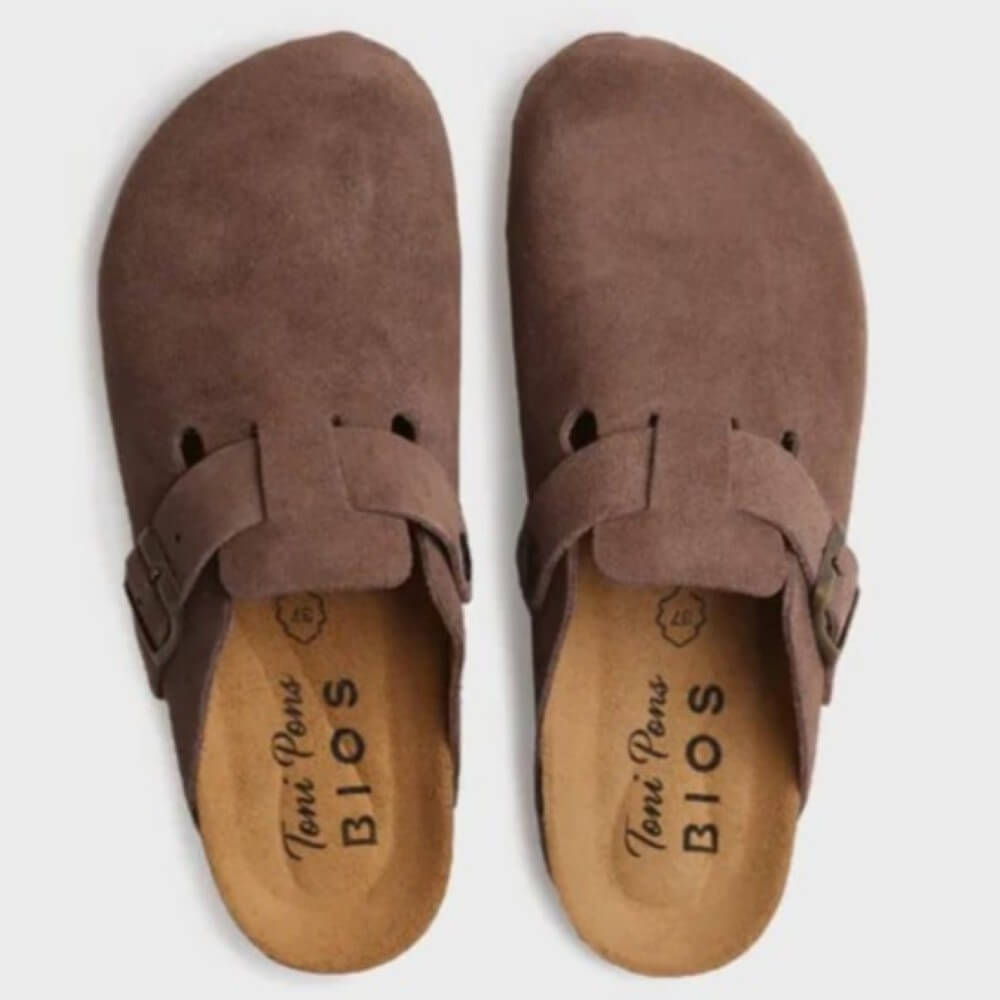 Pair of Toni Pons Brown Suede Clogs
