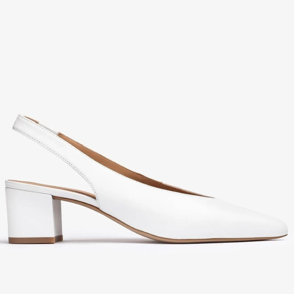 Unisa Jensen Slingback leather shoe with a pointed toe