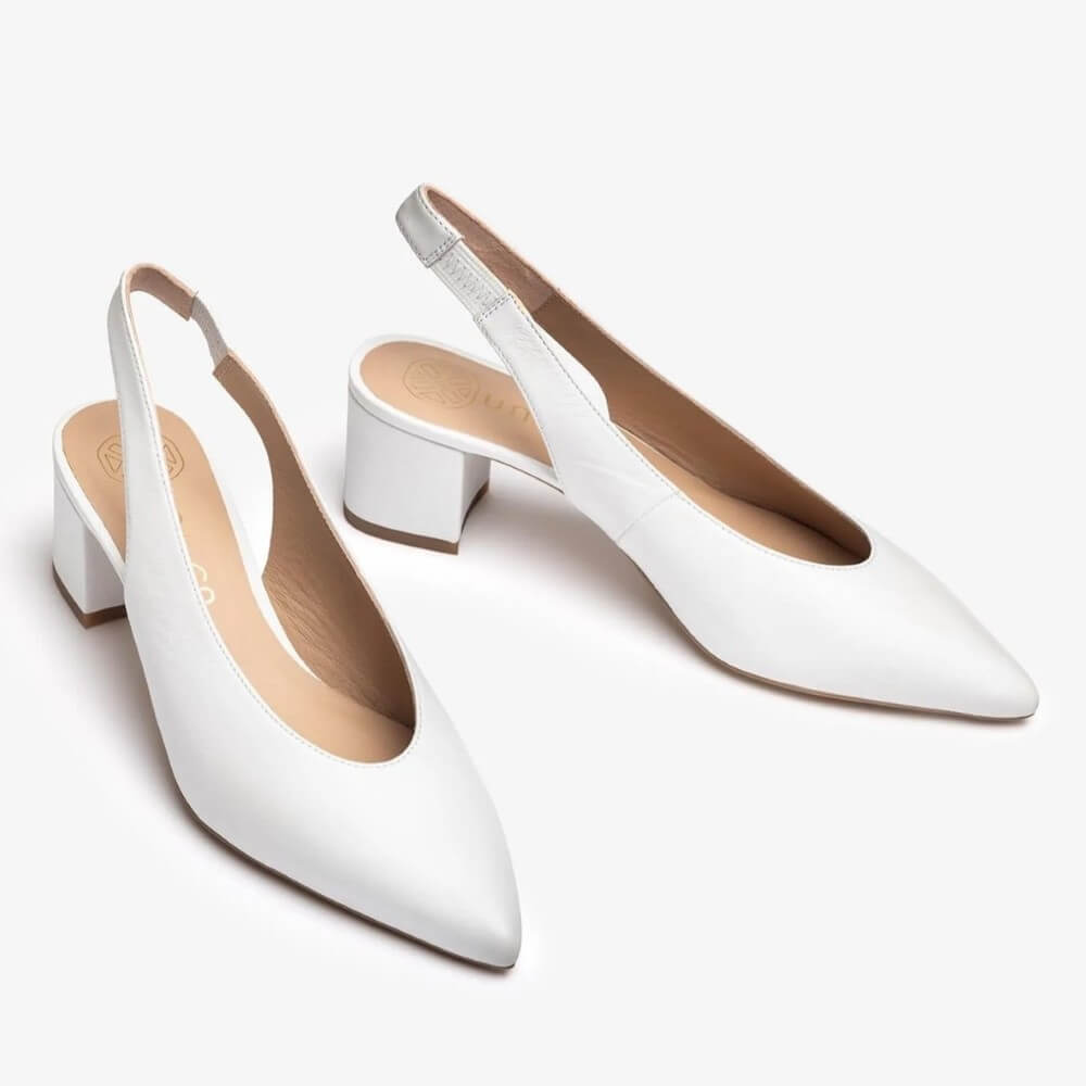 Unisa Jensen Slingback leather shoe with a pointed toe