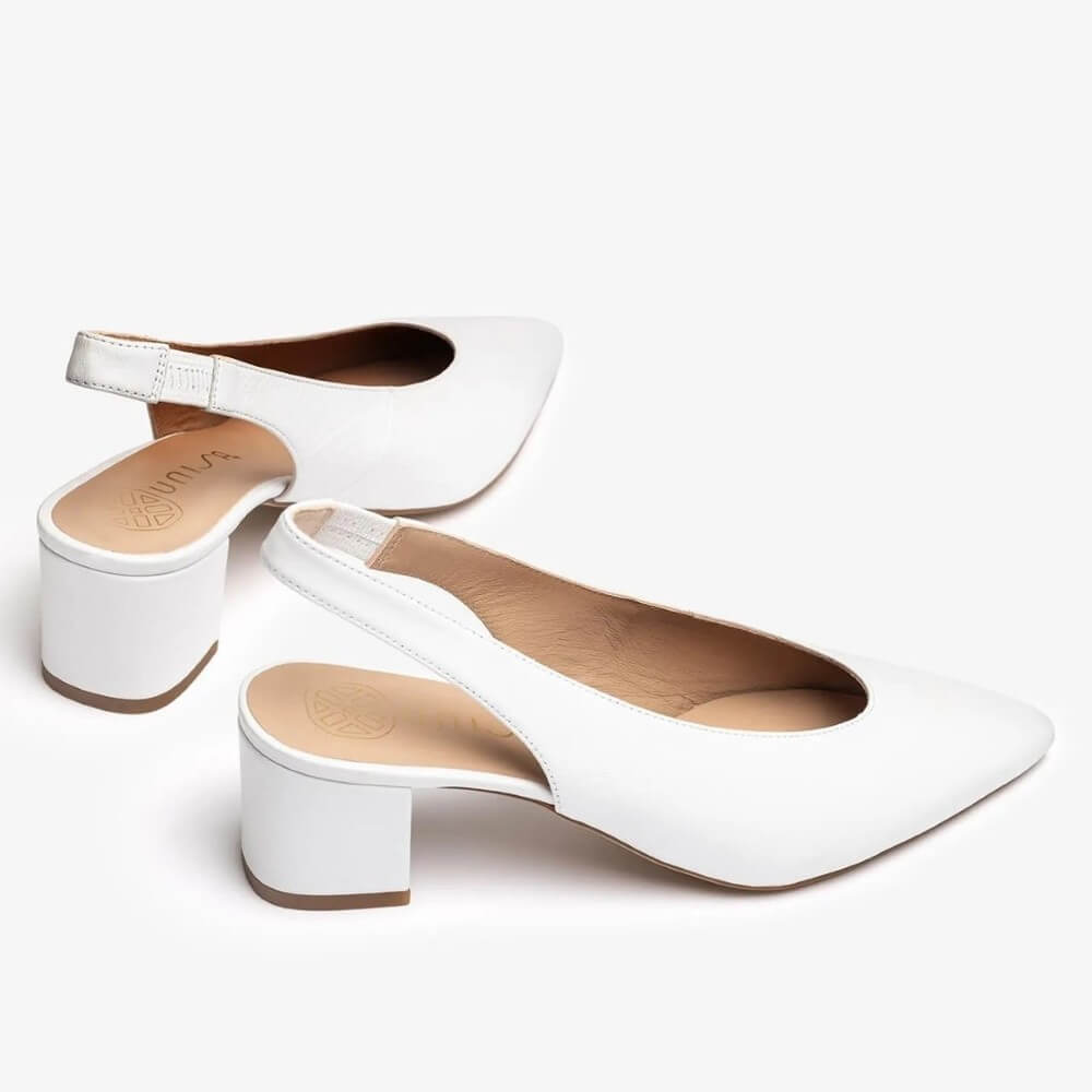 Unisa Jensen Slingback leather shoe with a pointed toe