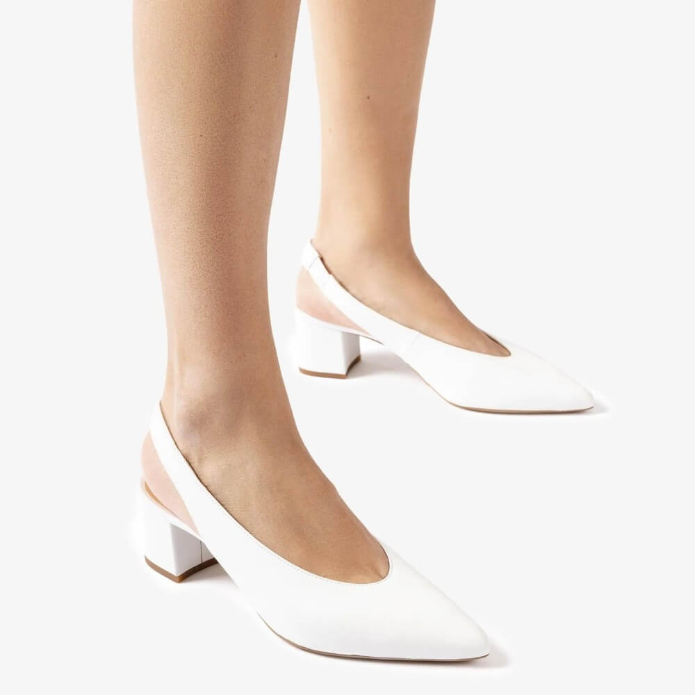 Unisa Jensen Slingback leather shoe with a pointed toe
