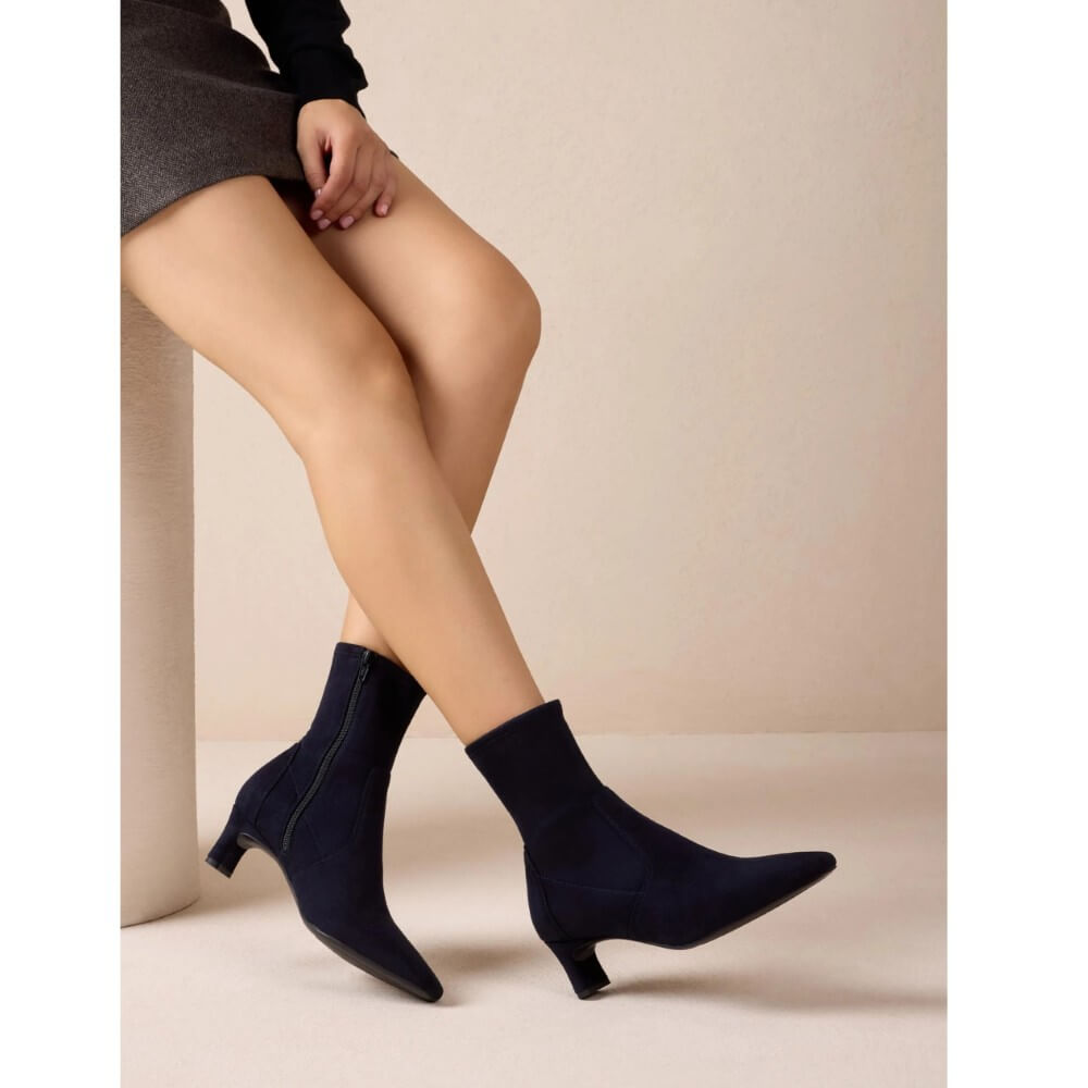 Unisa Jarret Ankle Boot Navy Stretch