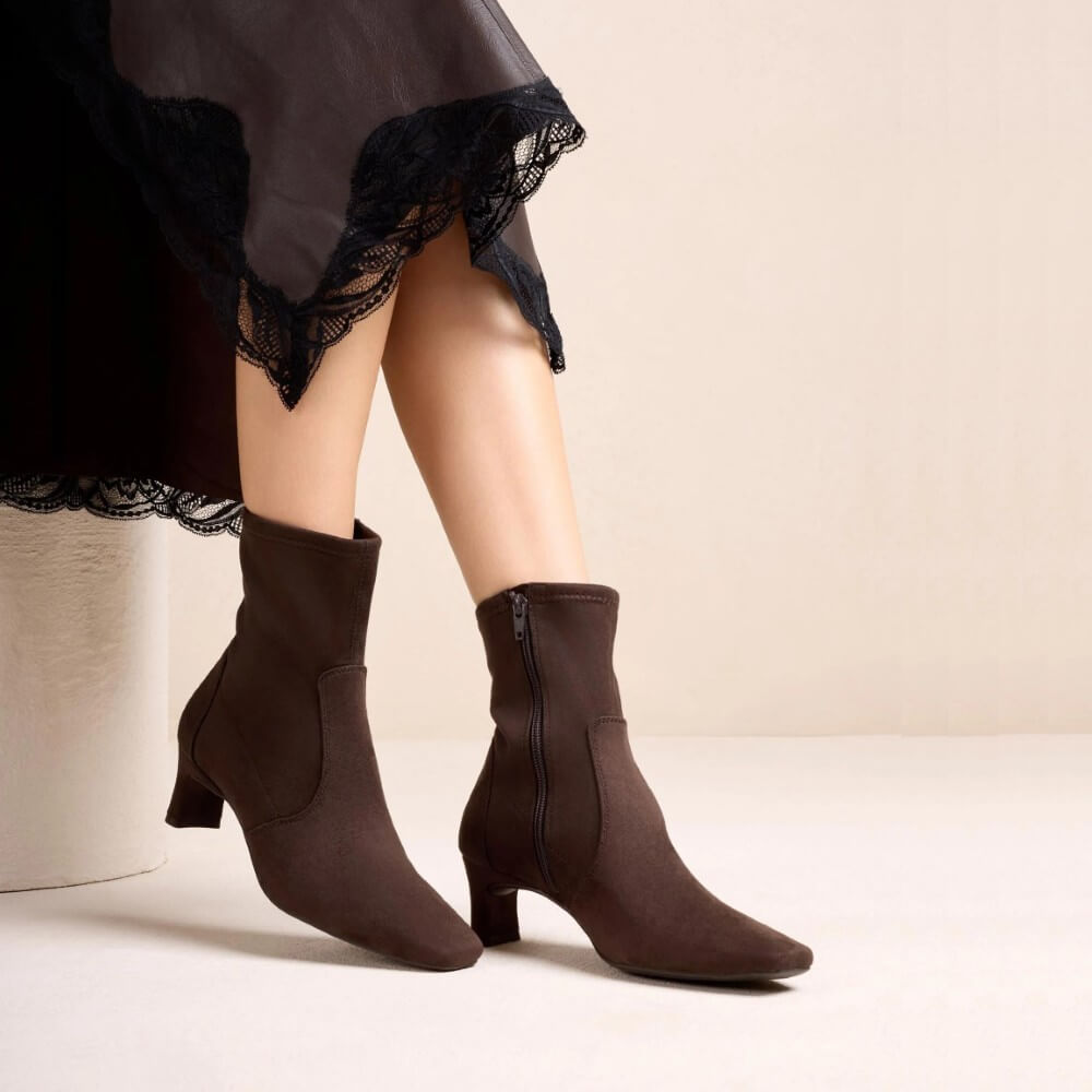 Unisa Jarret Ankle Boot Testa Brown Stretch