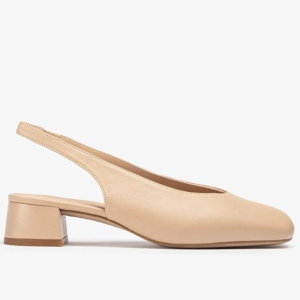 Unisa Justa Leather Slingback Nude