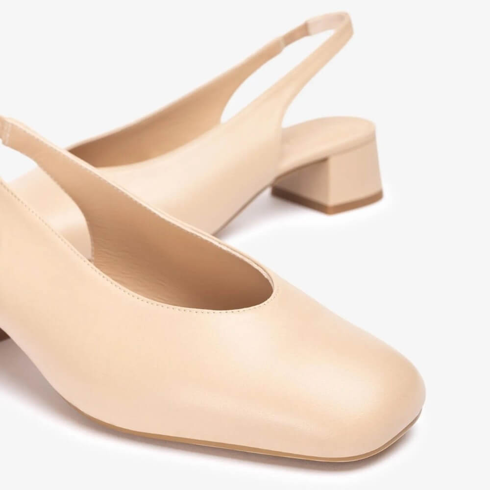 Unisa Justa Leather Slingback Nude