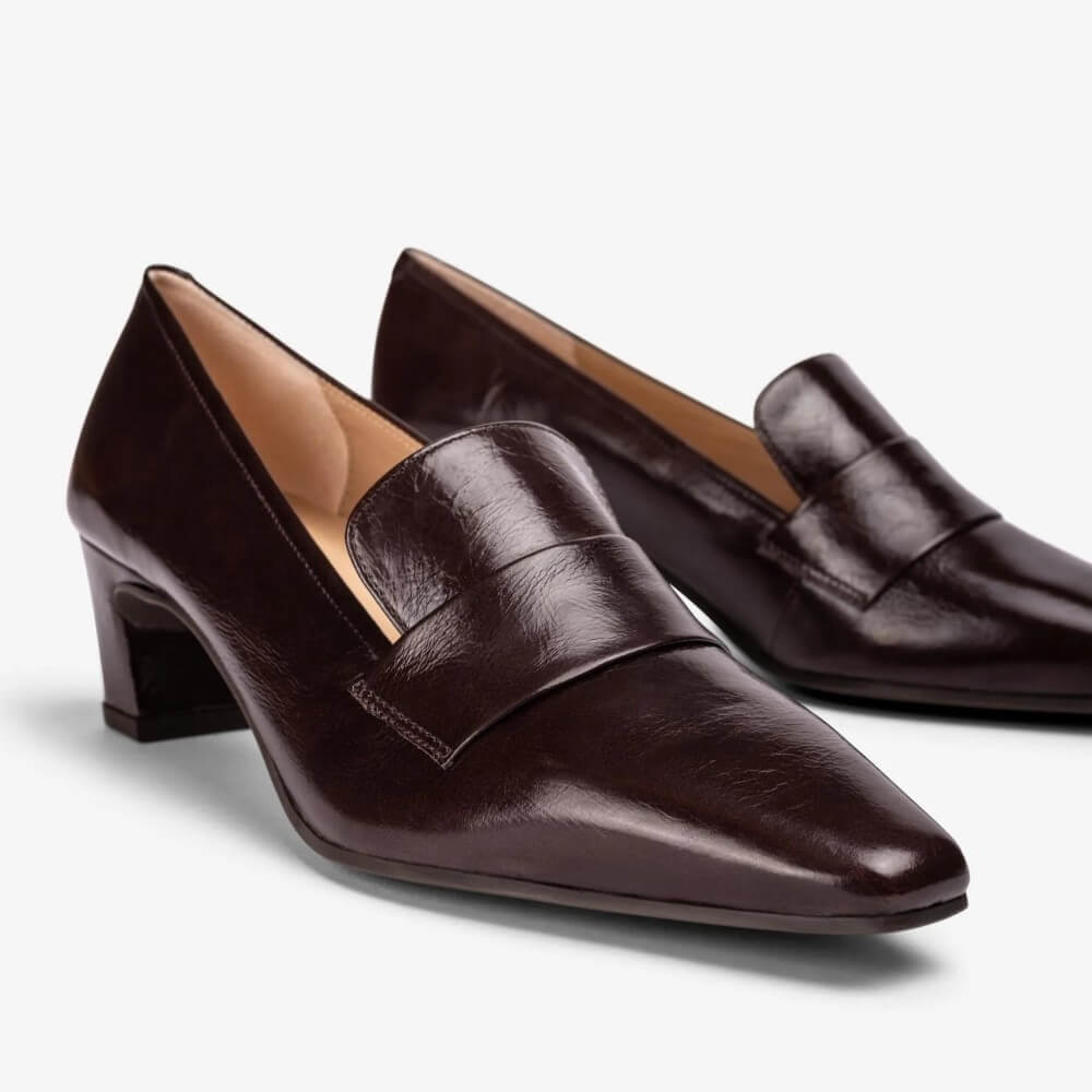 Unisa Kazka Patent Brown Leather Pump
