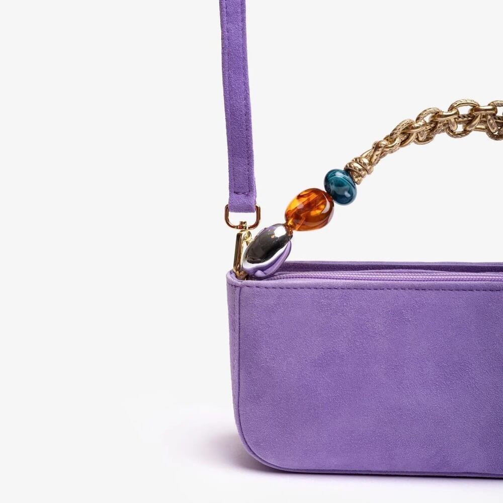 Unisa ZBowen Suede Handbag-LILAC
