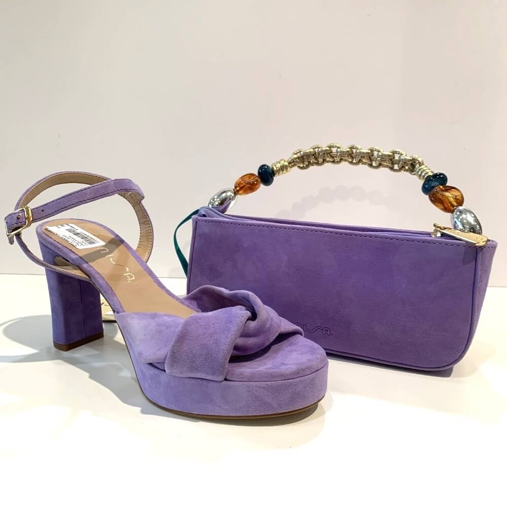 Unisa ZBowen Suede Handbag-LILAC