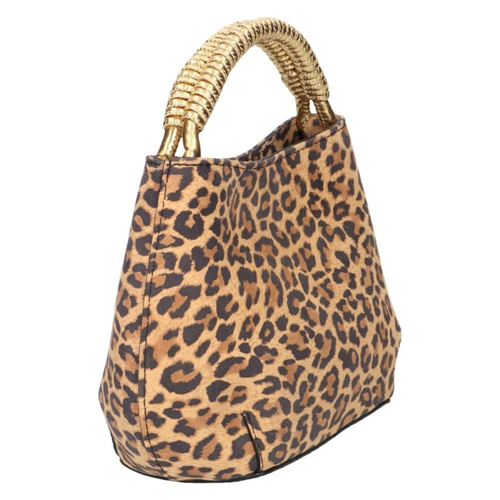 Unisa ZADI Leather Bag Leopard Print