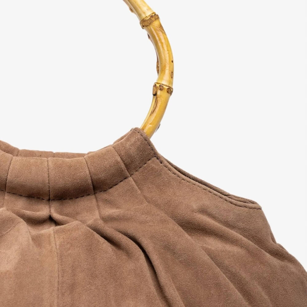 Unisa ZEMMA Suede Handbag Taupe Fungi